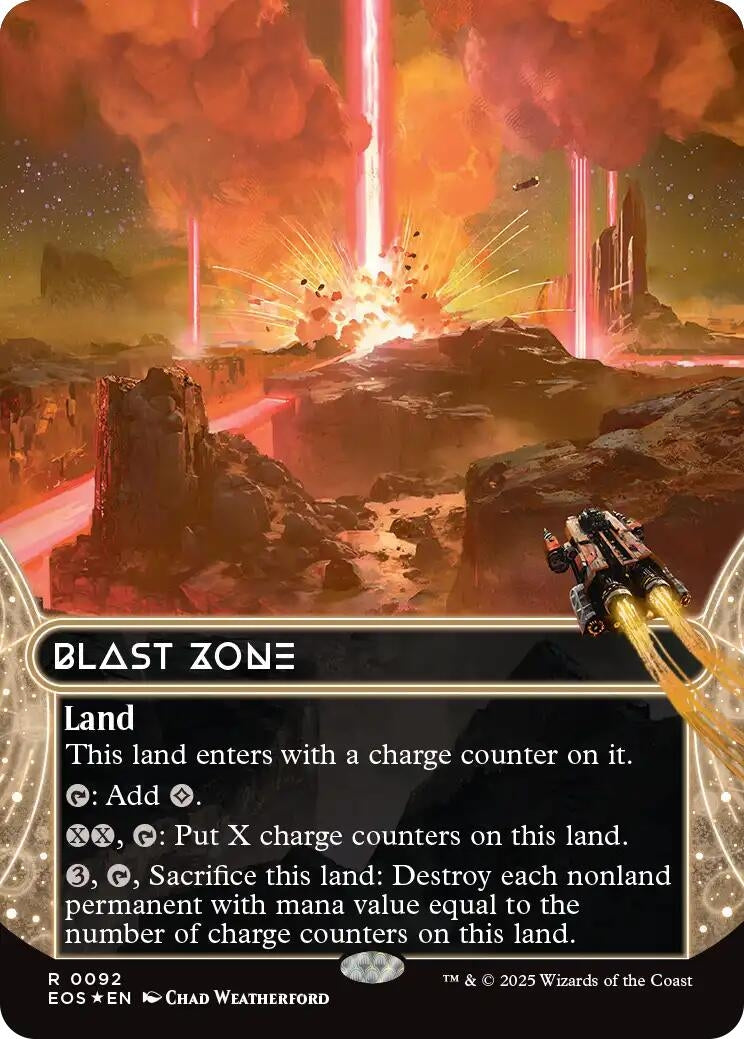 Blast Zone (0092) (Borderless) (Galaxy Foil) (92) (EOS)