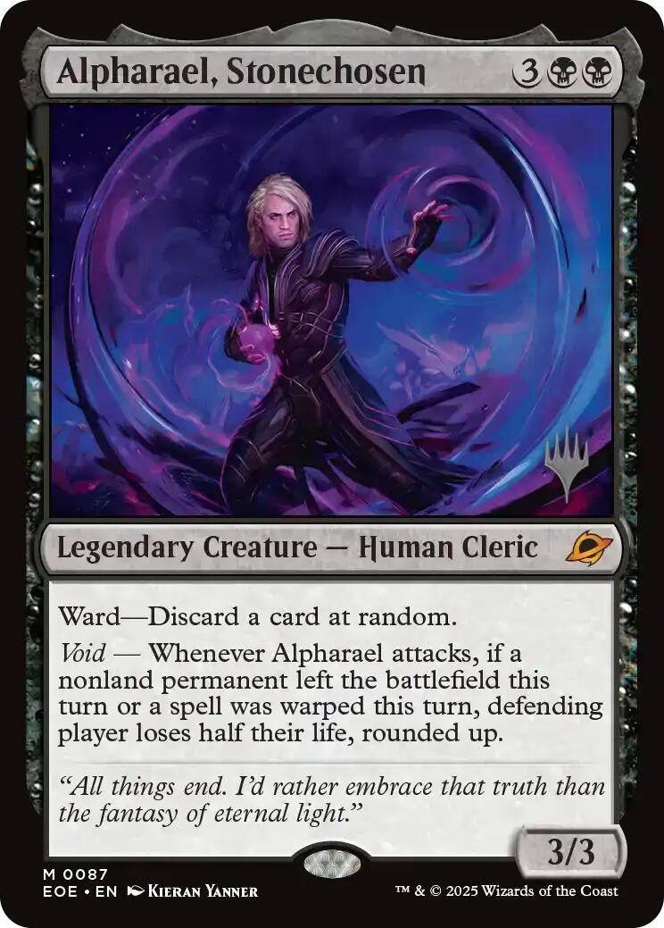 Image for Alpharael, Stonechosen (87) (PPEOE) - Magic: The Gathering