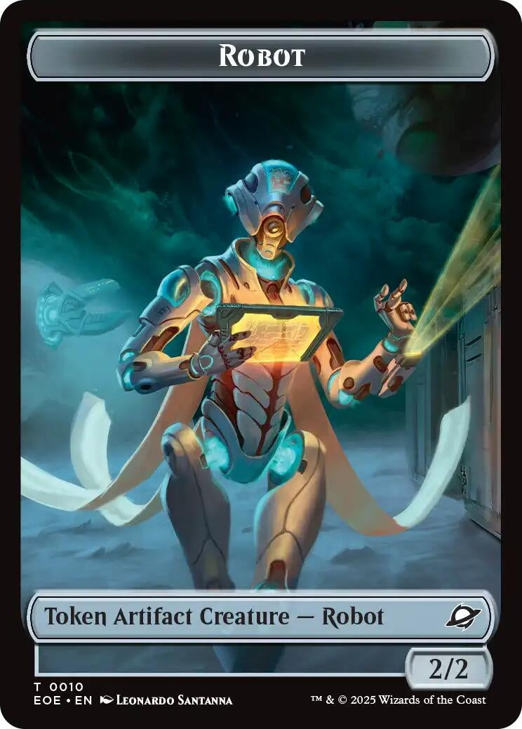 Image for Robot // Sliver Double-Sided Token (10 // 1) (EOE) - Magic: The Gathering