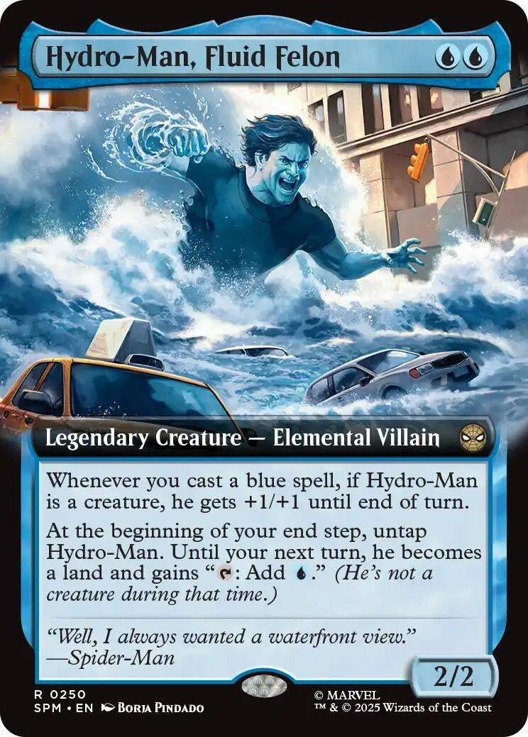 Image for Hydro-Man, Fluid Felon (Extended Art) (250) (SPM) - Magic: The Gathering