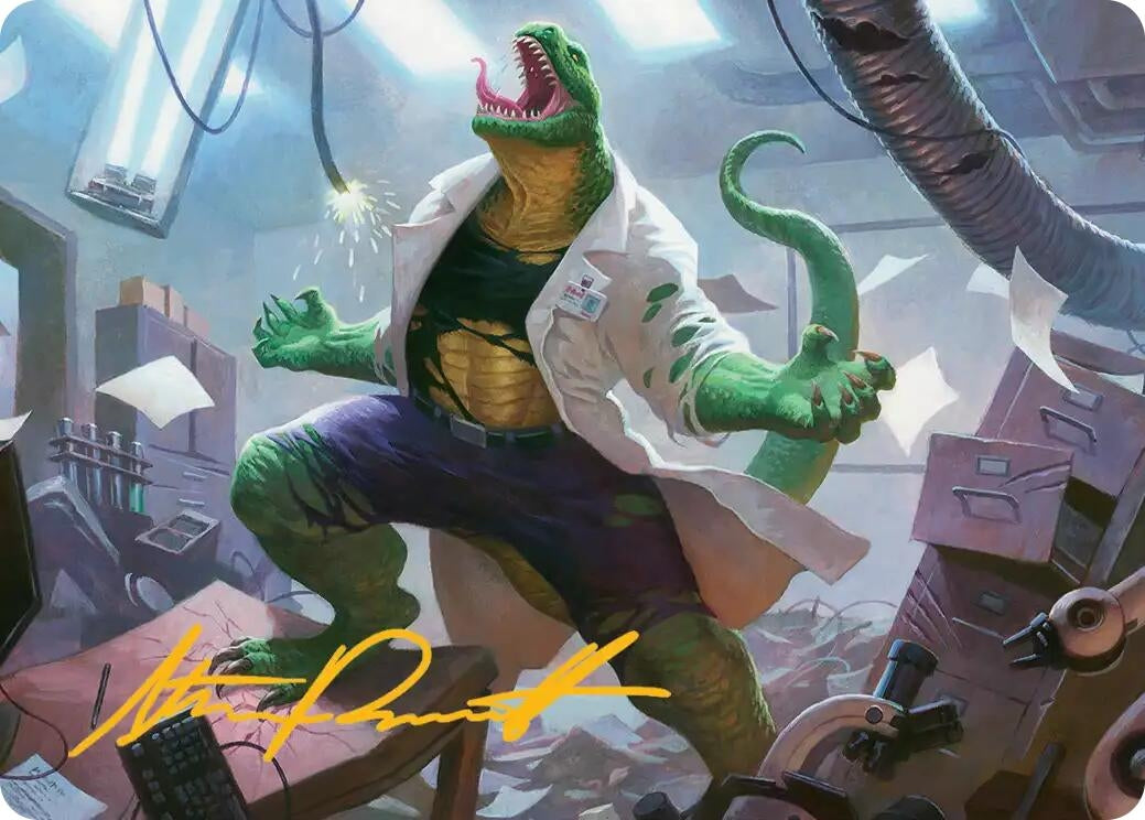 Image for Lizard, Connors's Curse Art Card (Gold-Stamped Signature) (18) - Magic: The Gathering