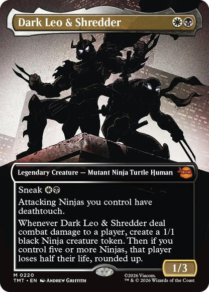 Dark Leo & Shredder (Borderless) (220) (TMT)