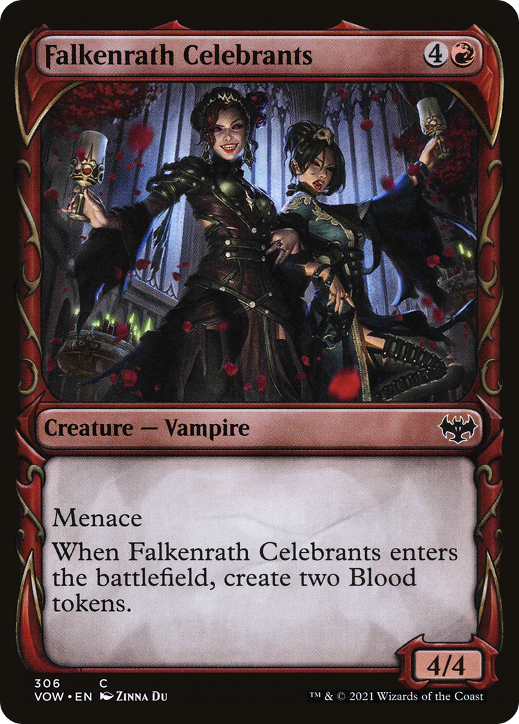 Falkenrath Celebrants (Showcase Fang Frame) [Innistrad: Crimson Vow]