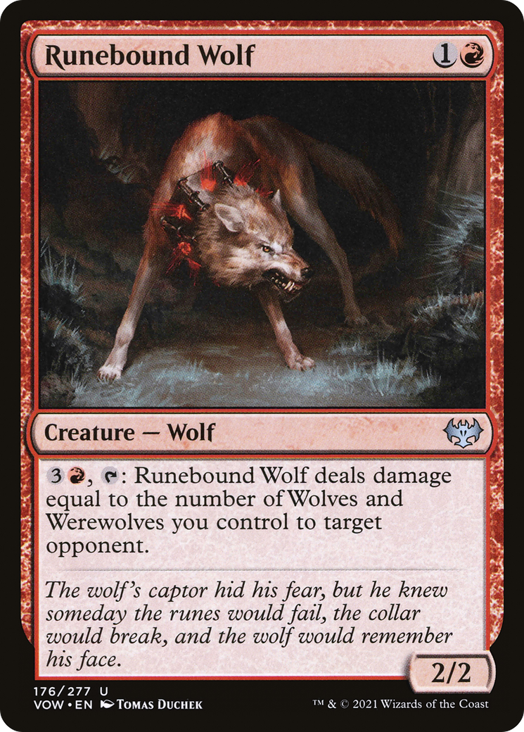 Runebound Wolf [Innistrad: Crimson Vow]