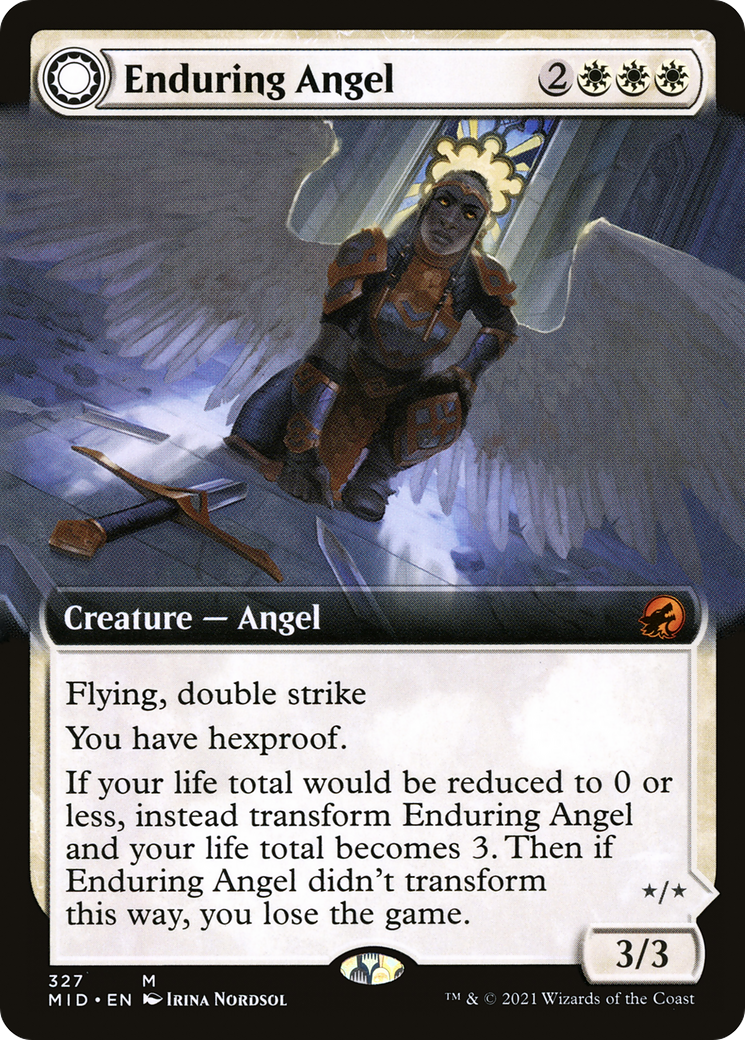 Enduring Angel // Angelic Enforcer (Extended Art) [Innistrad: Midnight Hunt]