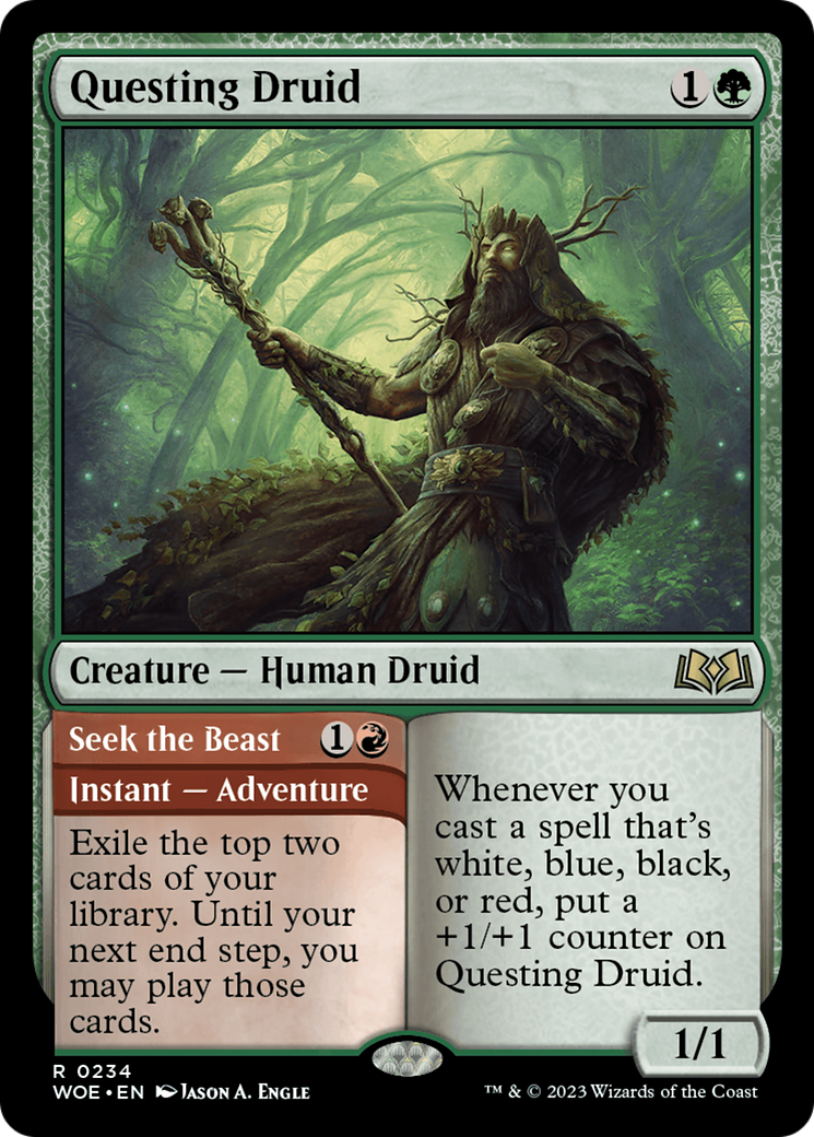 Questing Druid // Seek the Beast [Wilds of Eldraine]