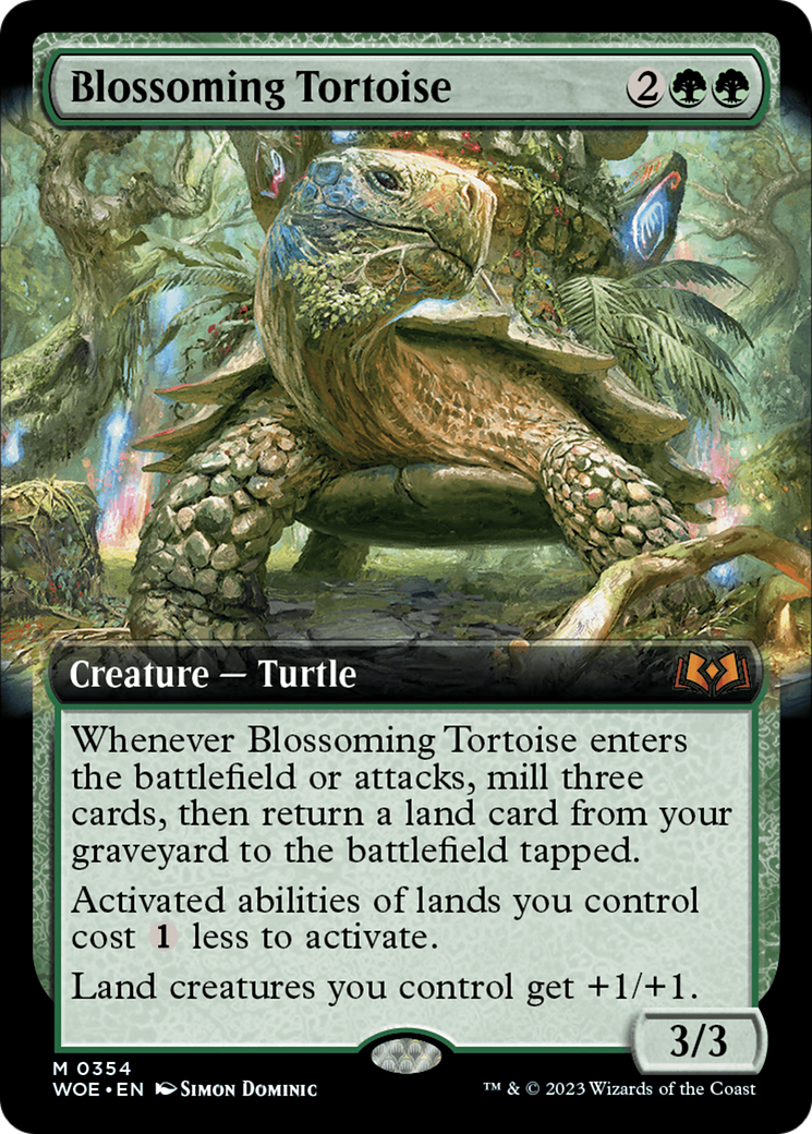 Blossoming Tortoise (Extended Art) [Wilds of Eldraine]