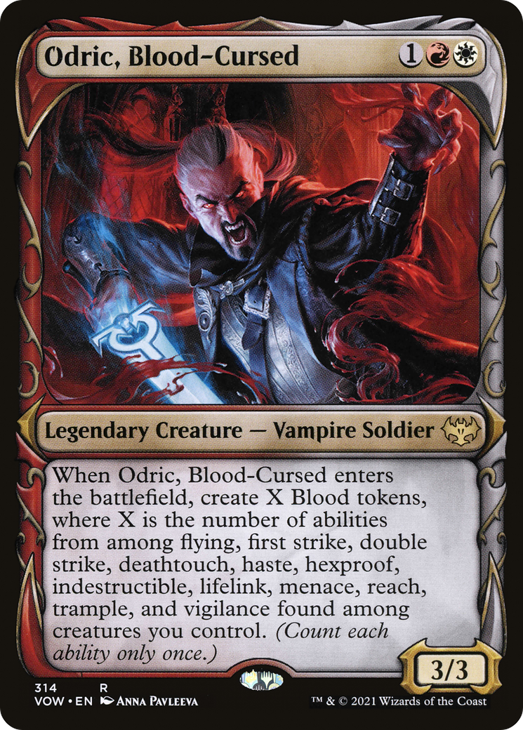 Odric, Blood-Cursed (Showcase Fang Frame) [Innistrad: Crimson Vow]