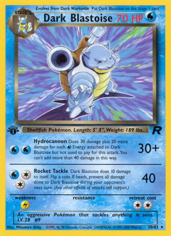 Dark Blastoise (20) (20/82) (TR)