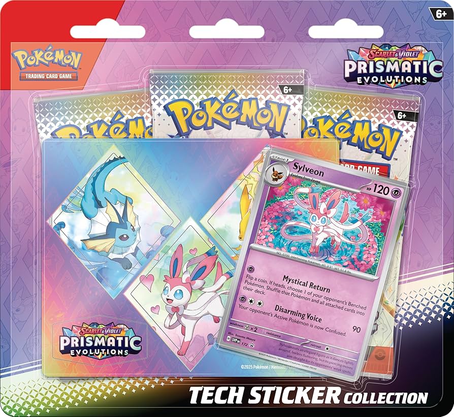 TCG Scarlet and Violet Prismatic Evolutions Tech Sticker Collection (Random Promo)