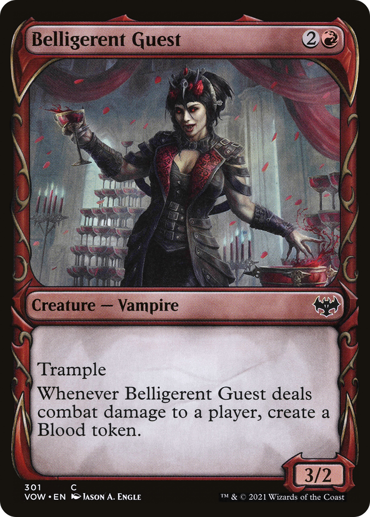 Belligerent Guest (Showcase Fang Frame) [Innistrad: Crimson Vow]