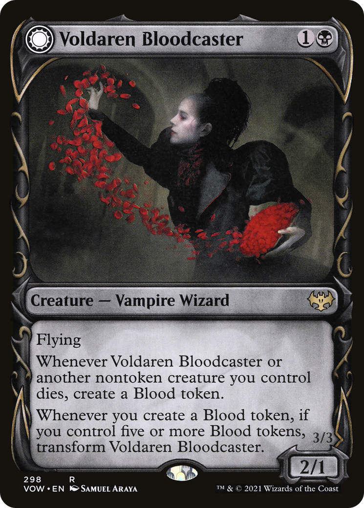 Voldaren Bloodcaster // Bloodbat Summoner (Showcase Fang Frame) [Innistrad: Crimson Vow]