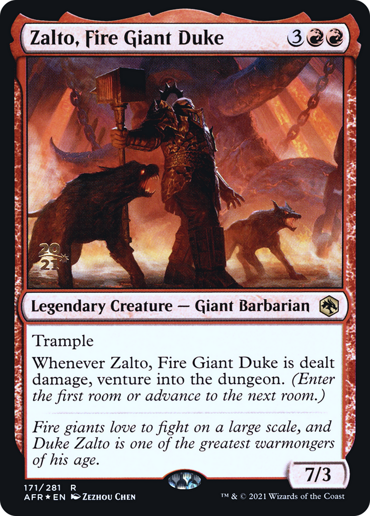 Zalto, Fire Giant Duke [Dungeons & Dragons: Adventures in the Forgotten Realms Prerelease Promos]