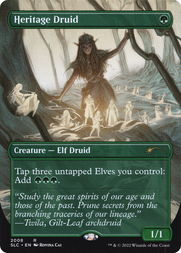 Heritage Druid (Borderless) [Secret Lair 30th Anniversary Countdown Kit]
