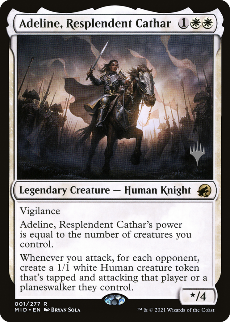 Adeline, Resplendent Cathar (Promo Pack) [Innistrad: Midnight Hunt Promos]