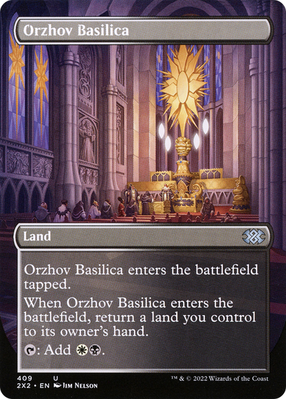 Orzhov Basilica (Borderless Alternate Art) [Double Masters 2022]