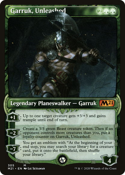 Garruk, Unleashed (Showcase) [Core Set 2021]