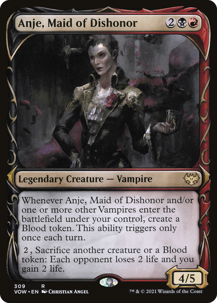 Anje, Maid of Dishonor (Showcase Fang Frame) [Innistrad: Crimson Vow]