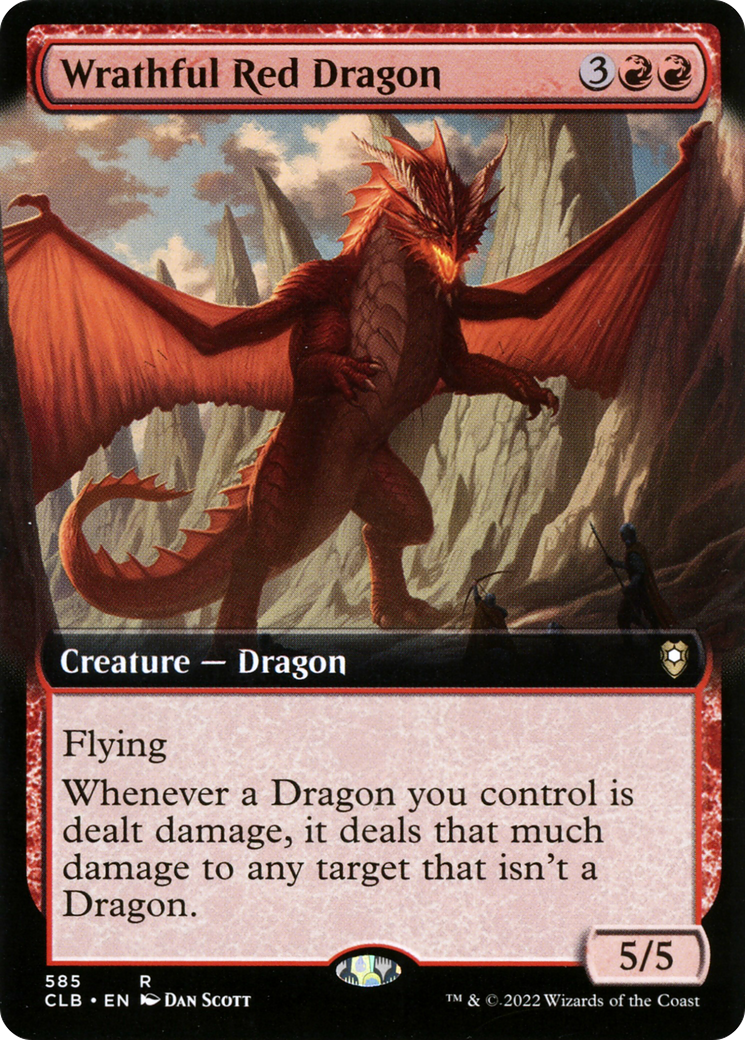 Wrathful Red Dragon (Extended Art) [Commander Legends: Battle for Baldur's Gate]