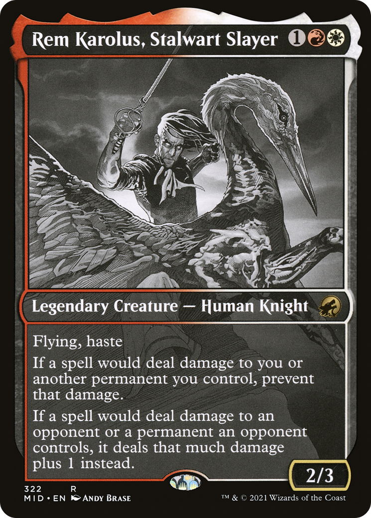 Rem Karolus, Stalwart Slayer (Showcase Eternal Night) [Innistrad: Midnight Hunt]