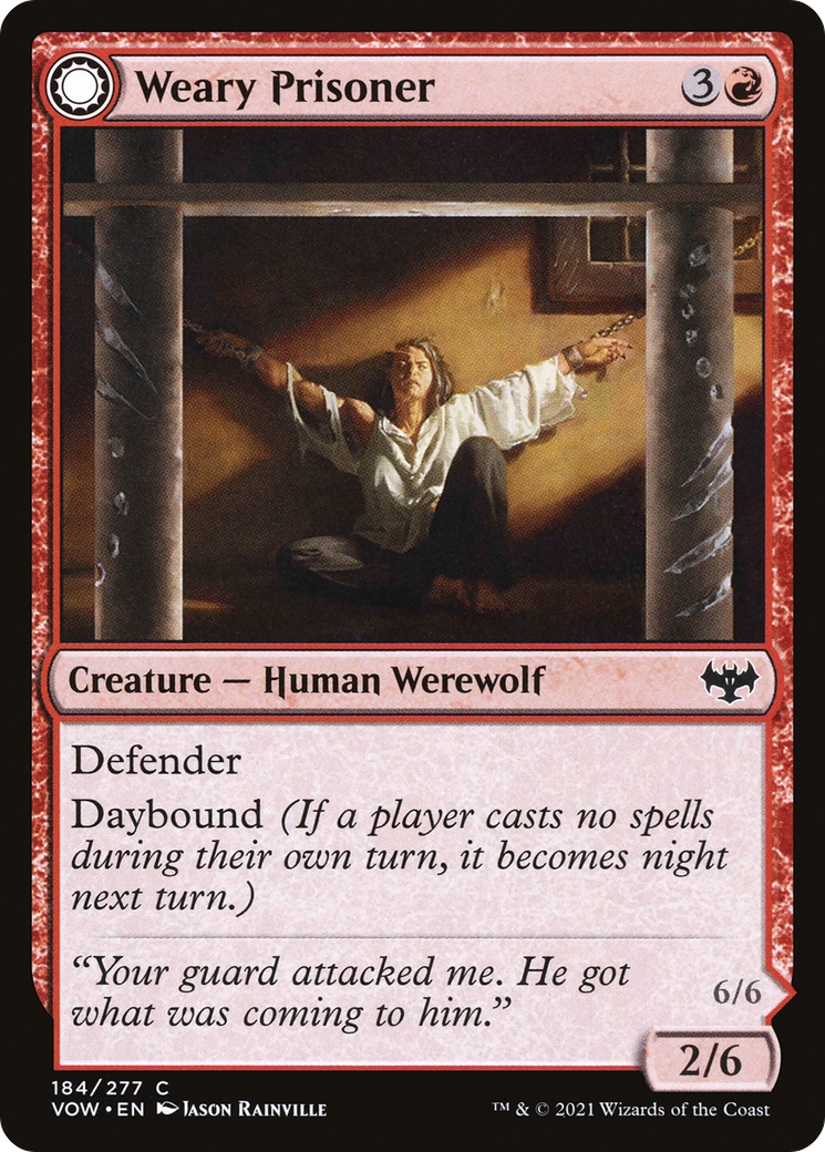 Weary Prisoner // Wrathful Jailbreaker [Innistrad: Crimson Vow]