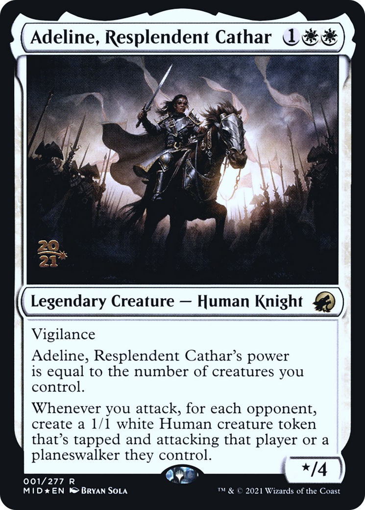 Adeline, Resplendent Cathar [Innistrad: Midnight Hunt Prerelease Promos]