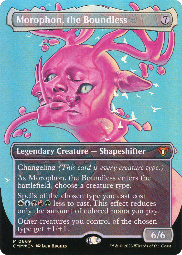 Morophon, the Boundless (Borderless Textured Foil Frame Break) [Commander Masters]