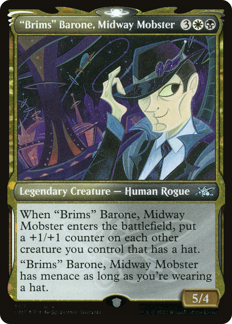 "Brims" Barone, Midway Mobster (Showcase) (Galaxy Foil) [Unfinity]