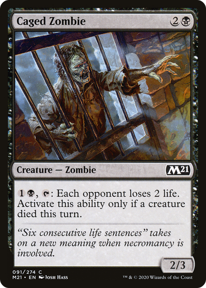 Caged Zombie [Core Set 2021]