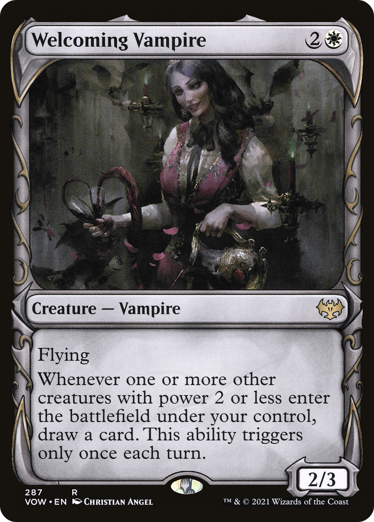 Welcoming Vampire (Showcase Fang Frame) [Innistrad: Crimson Vow]