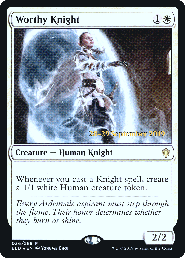 Worthy Knight [Throne of Eldraine Prerelease Promos]